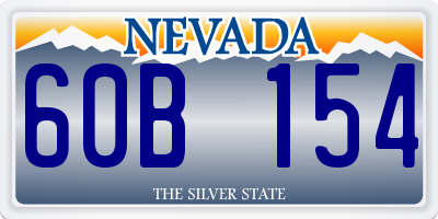 NV license plate 60B154