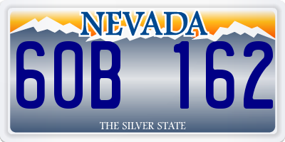 NV license plate 60B162