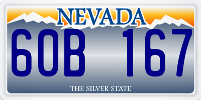 NV license plate 60B167