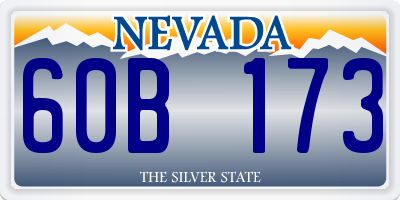 NV license plate 60B173