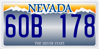 NV license plate 60B178