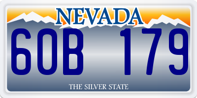 NV license plate 60B179