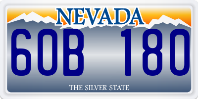 NV license plate 60B180