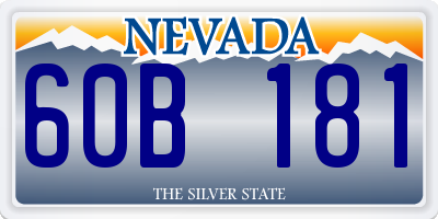 NV license plate 60B181