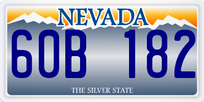NV license plate 60B182