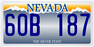 NV license plate 60B187