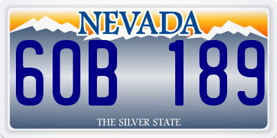 NV license plate 60B189