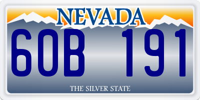 NV license plate 60B191