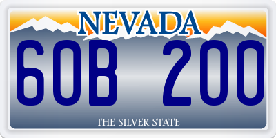 NV license plate 60B200