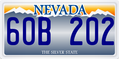 NV license plate 60B202