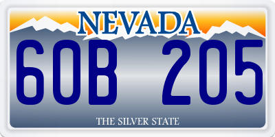 NV license plate 60B205