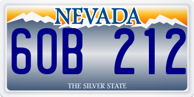 NV license plate 60B212
