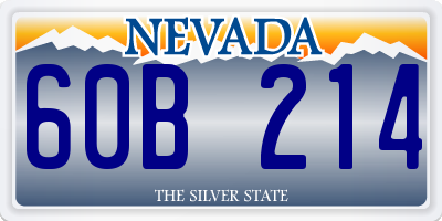 NV license plate 60B214