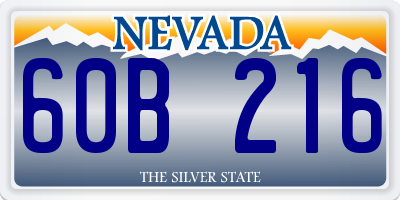 NV license plate 60B216