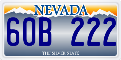 NV license plate 60B222