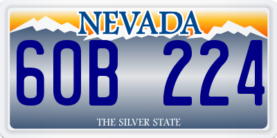 NV license plate 60B224