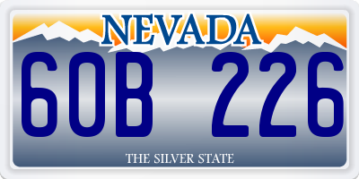 NV license plate 60B226