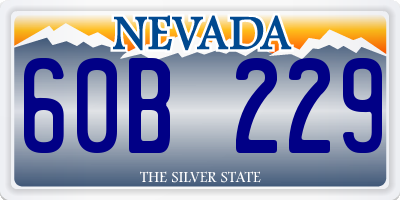 NV license plate 60B229