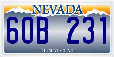 NV license plate 60B231