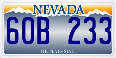 NV license plate 60B233