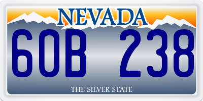 NV license plate 60B238