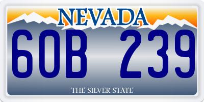 NV license plate 60B239