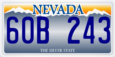 NV license plate 60B243