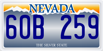 NV license plate 60B259