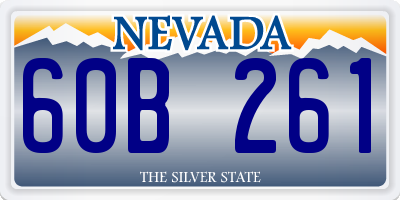 NV license plate 60B261