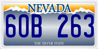 NV license plate 60B263