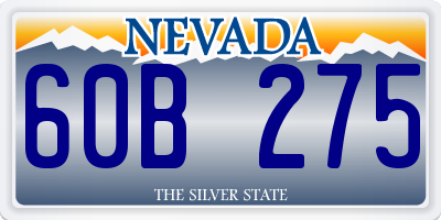 NV license plate 60B275