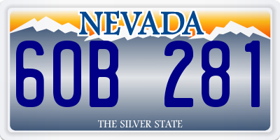 NV license plate 60B281