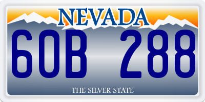 NV license plate 60B288