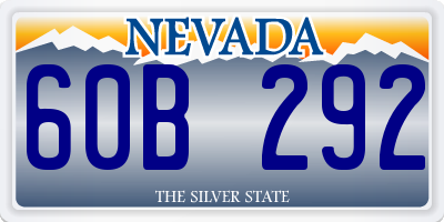 NV license plate 60B292