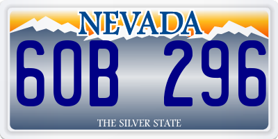 NV license plate 60B296