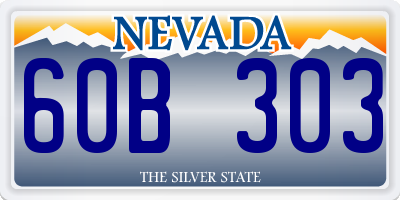 NV license plate 60B303