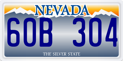 NV license plate 60B304