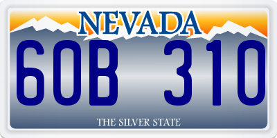 NV license plate 60B310