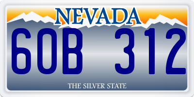 NV license plate 60B312