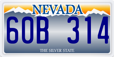 NV license plate 60B314