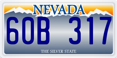 NV license plate 60B317