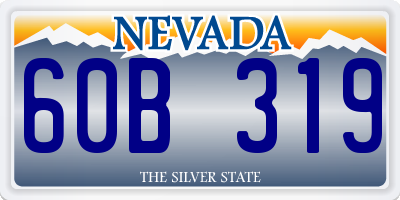 NV license plate 60B319