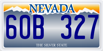 NV license plate 60B327