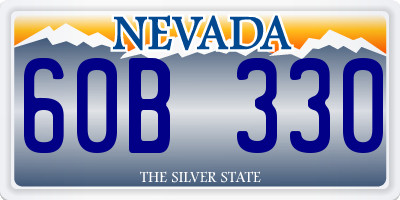 NV license plate 60B330