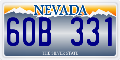 NV license plate 60B331