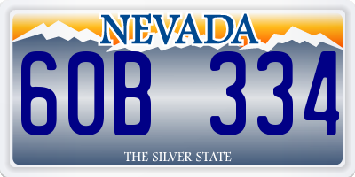 NV license plate 60B334