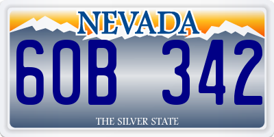 NV license plate 60B342