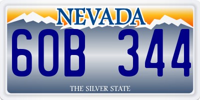 NV license plate 60B344