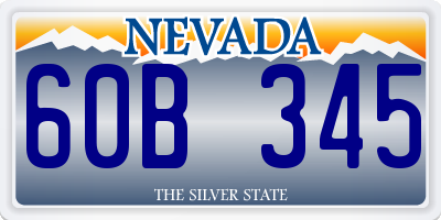 NV license plate 60B345