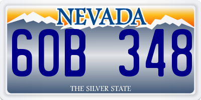 NV license plate 60B348